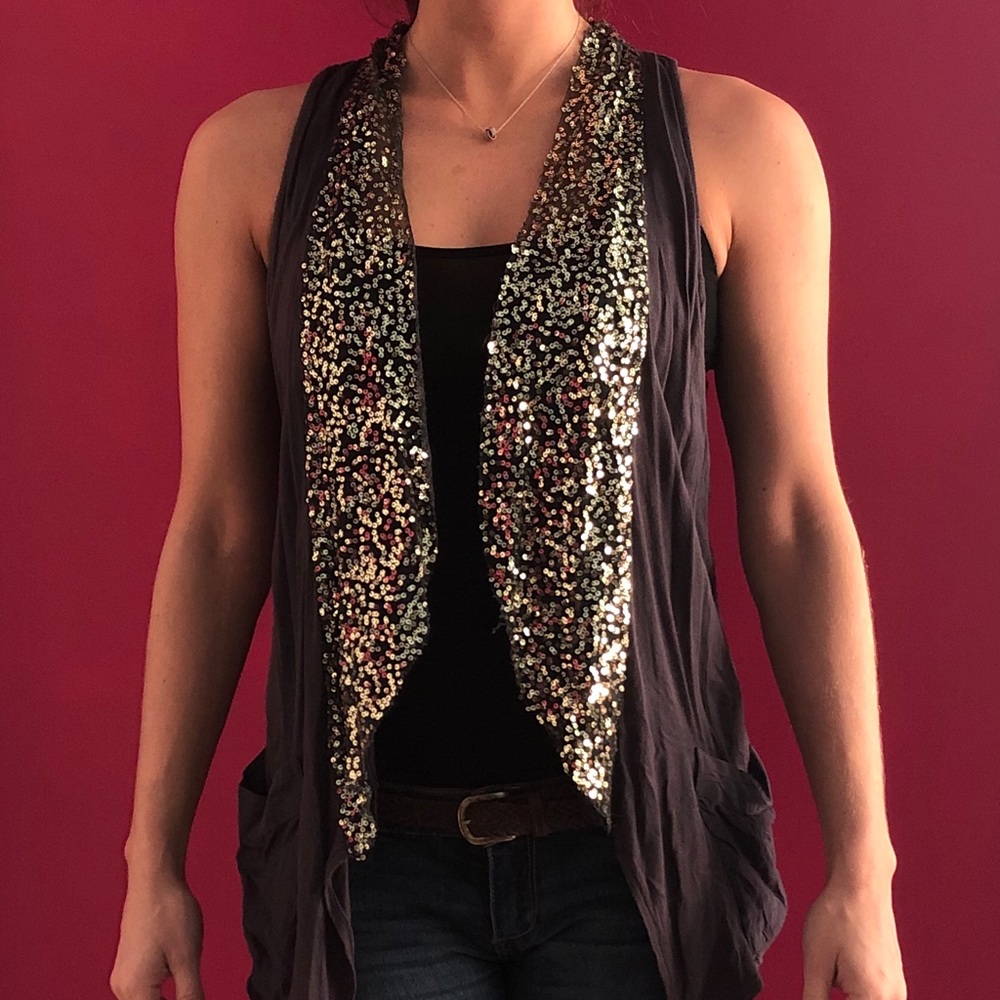 Free people sequined vest